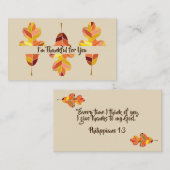 Kleines kundenspezifisches dankbares für Sie merkt Visitenkarte (Vorne/Hinten)