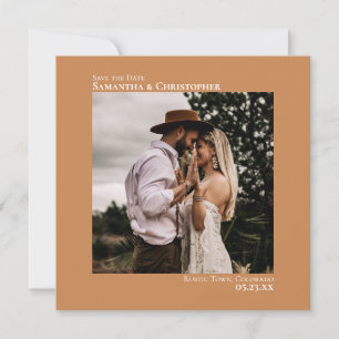 Kleines Künstlerisches Foto Golden Tan Hochzeit Save The Date
