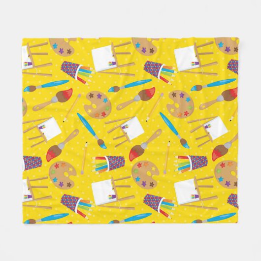 Kleines künstlerisches Muster Fleecedecke (Vorderseite (Horizontal))