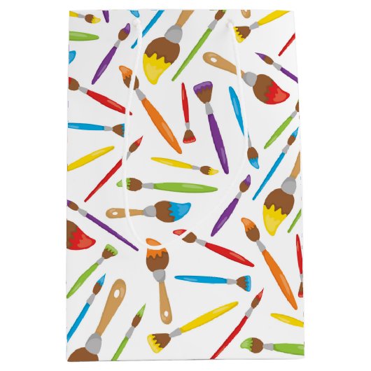 Kleines künstlerisches Muster Mittlere Geschenktüte (Vorderseite)