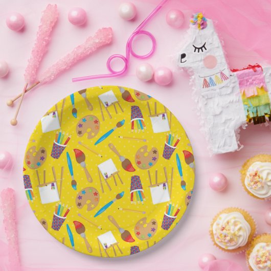 Kleines künstlerisches Muster Pappteller (Party)