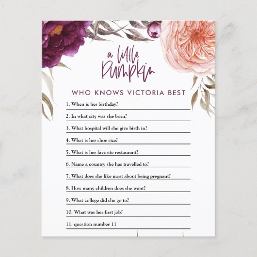 Kleines Kürbis Wasserfarbenduschenspiel  Flyer (Vorne)