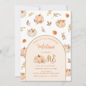 Kleines Kürbisgold erster Geburtstag Einladung (Vorderseite)