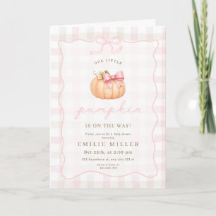 Kleines Kürbismädchen Baby Shower Herbst Kürbis Sc Einladung