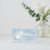 Kleines Lamb-Baby-Duschbuch Anfrage Begleitkarte (Stehend Vorderseite)