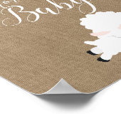 Kleines Lamb Baby Duwer Spielzeichen Poster (Ecke)