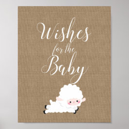 Kleines Lamb Baby Duwer Spielzeichen Poster