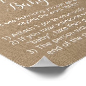 Kleines Lamb Baby Duwer Spielzeichen Poster (Ecke)