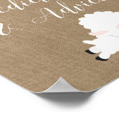 Kleines Lamb Baby Duwer Spielzeichen Poster (Ecke)