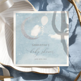 Kleines Lamm auf der Mond Babydusche Napkins Serviette