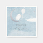 Kleines Lamm auf der Mond Babydusche Napkins Serviette (Vorderseite)