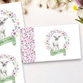 Kleines Lamm-Baby-Duschdusche Windeln Raffle Flora Begleitkarte