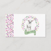 Kleines Lamm-Baby-Duschdusche Windeln Raffle Flora Begleitkarte (Vorderseite)