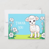 Kleines Lamm Danke Karte (Vorderseite)