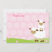 Kleines Lamm danken Ihnen Karten (Vorderseite)