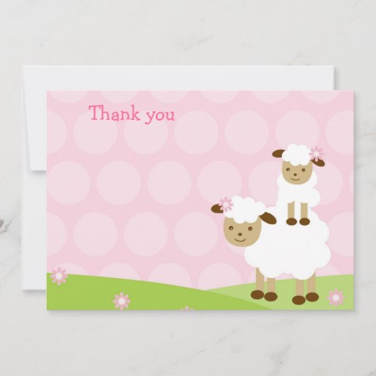 Kleines Lamm danken Ihnen Karten (Vorderseite)