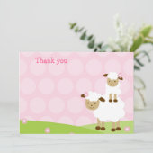 Kleines Lamm danken Ihnen Karten (Stehend Vorderseite)