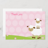 Kleines Lamm danken Ihnen Karten (Vorne/Hinten)