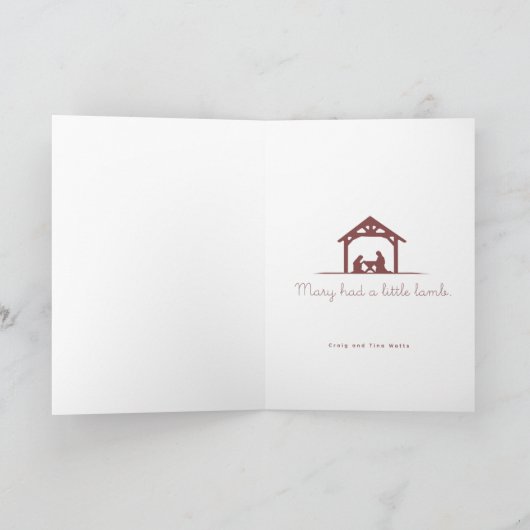 Kleines Lamm Gottes Karte (Innenseite)