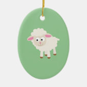 Kleines Lamm Keramikornament (Vorne)