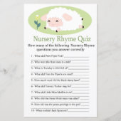 Kleines Lamm-Kinderzimmer Rhyme Quiz Babyduschensp (Vorderseite)