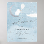 Kleines Lamm mit Balloon-Babydusche Poster (Vorne)