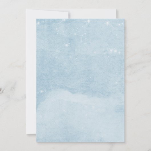 Kleines Lamm mit Balloondusche Einladung (Rückseite)