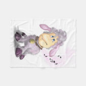 Kleines Lamm mit Bell Baby Fleece Blanket (Vorderseite (Horizontal))