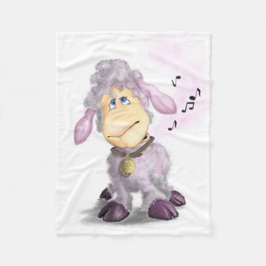 Kleines Lamm mit Bell Baby Fleece Blanket (Vorderseite)