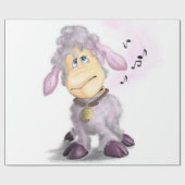 Kleines Lamm mit Bell Wrapping Paper Geschenk Geschenkpapier (Flach)