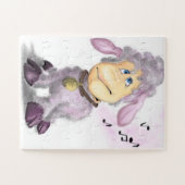 Kleines Lamm mit Glocke - Niedlich Puzzle (Horizontal)