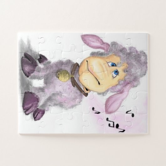 Kleines Lamm mit Glocke - Niedlich Puzzle (Horizontal)