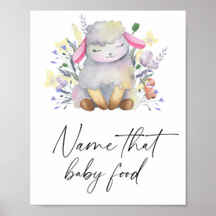 Kleines Lamm - Name dieses Babynahrung Poster
