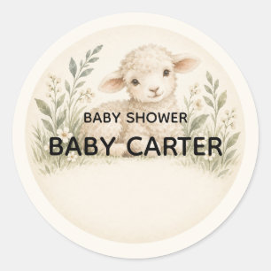 Kleines Lamm neutrales Baby Shower Favor Sticker