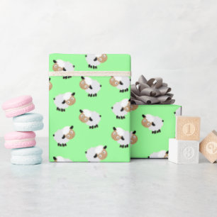 Kleines Lamm- und Minzpapier Geschenkpapier