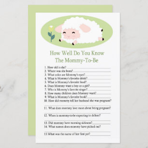 Kleines Lamm Wie gut kennen Sie Babydusche