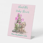 Kleines Leopard Baby Dusche Snack Schild (Vorderseite)