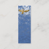 Kleines Lesezeichen, Eulen, Nebelwald, Weisheit Mini Visitenkarte (Rückseite)