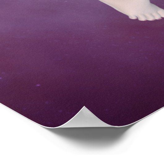 Kleines Lila Fairy Design - Fantasy Print Poster (Ecke)