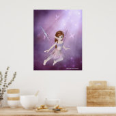 Kleines Lila Fairy Design - Fantasy Print Poster (Küche)