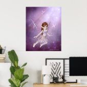 Kleines Lila Fairy Design - Fantasy Print Poster (Heimbüro)
