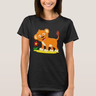 Kleines Löwenbaby mit Blume Baby Lion Children to T-Shirt