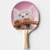 Kleines lustiges Kätzchen Tischtennis Schläger (Vorderseite)