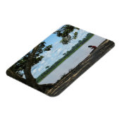 Kleines Mädchen am Amazonas-Fluss in Peru Magnet (Linke Seite)