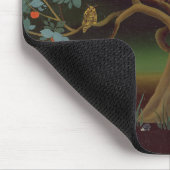 Kleines Mädchen auf dem Baum von Träumen Mousepad (Ecke)