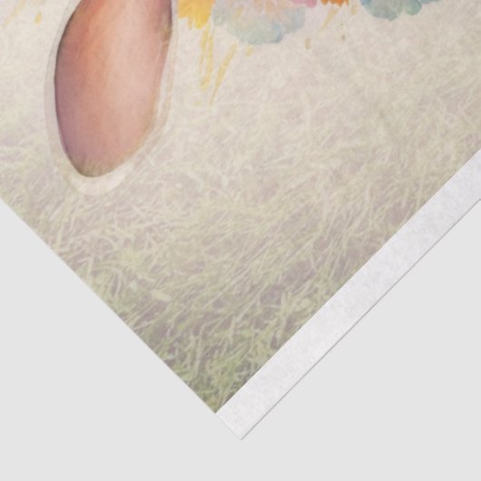 Kleines Mädchen auf Osterpapier 4 Decoupage Seidenpapier (Ausschnitt)