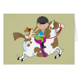 Kleines Mädchen auf Pferd