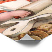Kleines Mädchen backt Kekse Poster (Ecke)