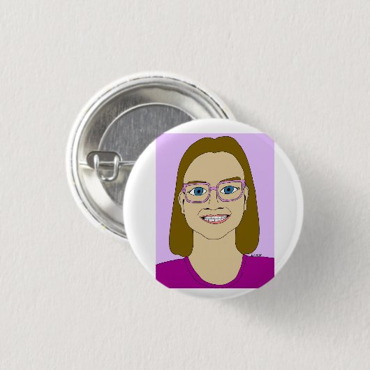 kleines Mädchen Button (Vorne & Hinten)