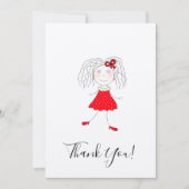 Kleines Mädchen Dankeskarte (Vorderseite)